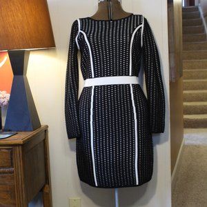 Calvin Klein B/W Knit Dress - like new